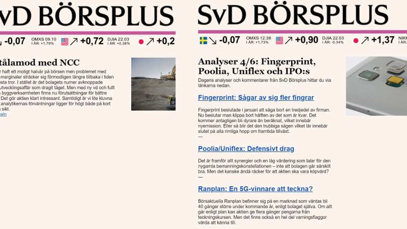 Gallup: Hur vill du få Börsplus mejl framöver? - 76fad2a0-9b1c-41d3-981f-3d5290a27309fitcroph450q80upscaletruew800s1cfbae16e0314a7112a74b82d5f0ddd1f2b62003