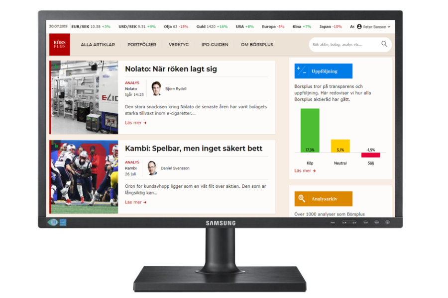 Välkommen till Börsplus nya hemsida - ny sajt