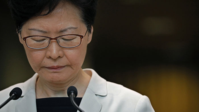 Hongkong: Carrie Lam drar tillbaka kritiserat lagförslag - carrie-lam-700_binary_6970362.jpg