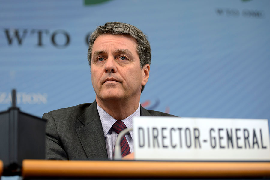 WTO reviderar upp prognosen för globala handeln - azevedo-wto-900