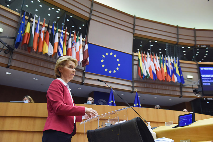 EU-kommissionens ordförande Ursula von der Leyen.