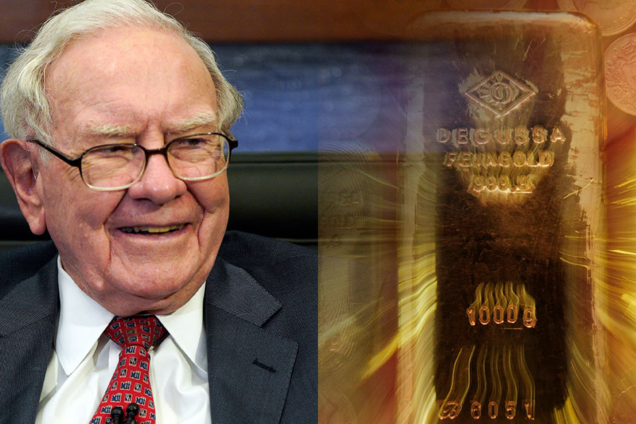 Berkshire Hathaways kassa närmar sig 150 miljarder dollar - buffett-guld-900