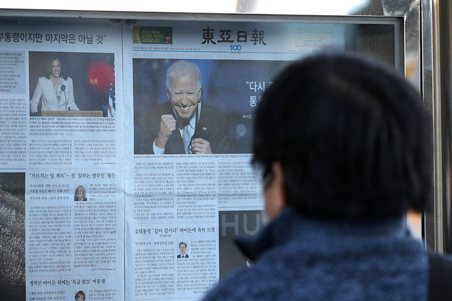 Asienbörserna reagerar positivt på Joe Bidens vinst - asien-biden-900