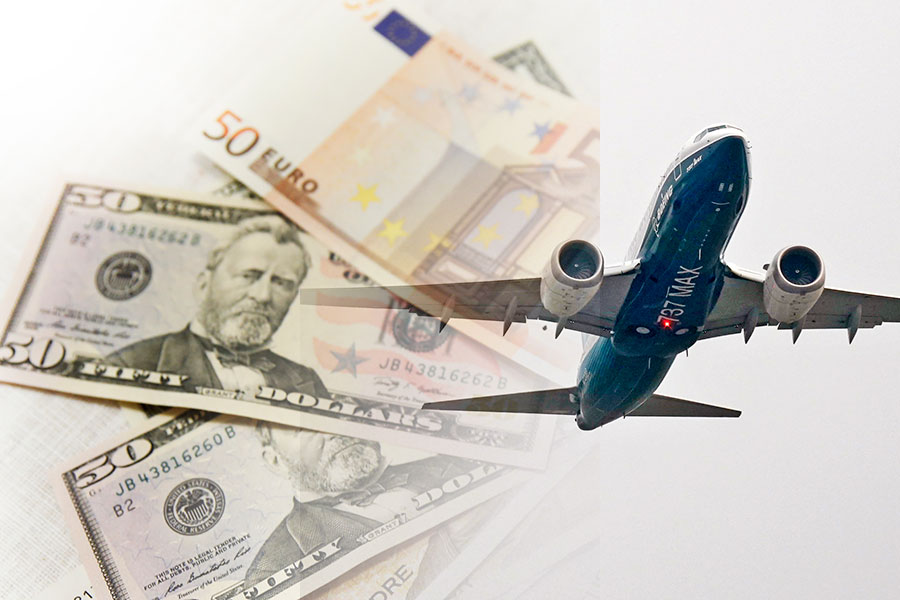 Amerikaner litar fortfarande inte på flygplanstillverkaren - pengar-dollar-euro-boeing-900