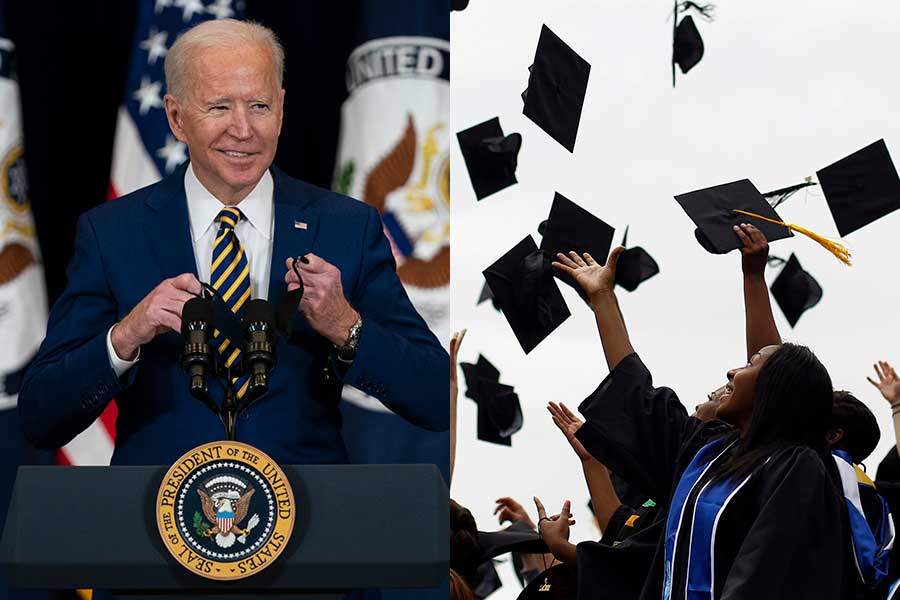 Bidenadministrationen överväger att stryka studieskulder genom en exekutiv order - biden-studenter-900