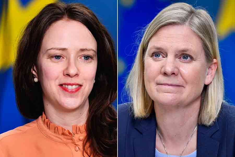 Jämställdhetsminister Åsa Lindhagen och finansminister Magdalena Andersson.