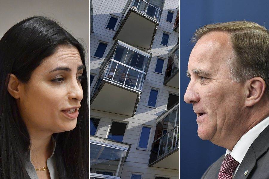 Vänsterpartiets partiledare Nooshi Dadgostar, lägenheter i Anneldal och statsminister Stefan Löfven.