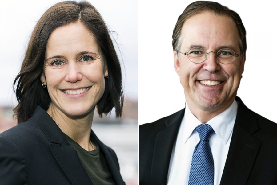 Cecilia Fasth, VD för Stena Fastigheter och Anders Borg, styrelseordförande för Sehlhall Fastigheter.