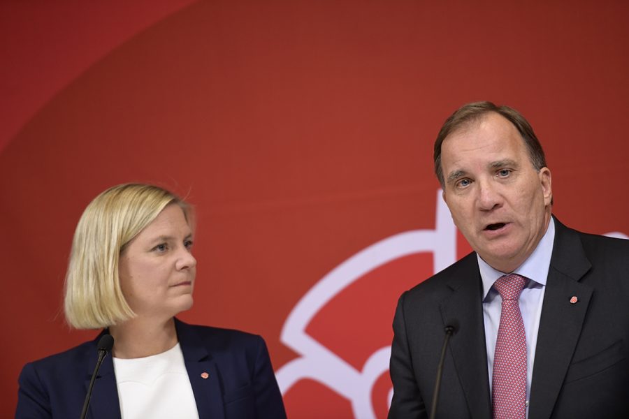 Finansminister Magdalena Andersson och statsminister Stefan Löfven.
