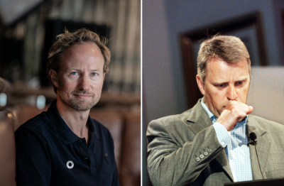 Christian Sinding, VD EQT och Göran Wågström, tidigare VD Adcore.
