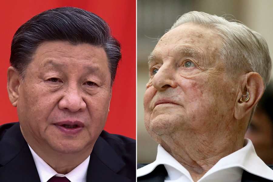 Xi Jinping och George Soros.