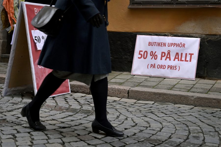 Sverige hade störst konkursökning i Skandinavien i fjol - Konkurs butik
