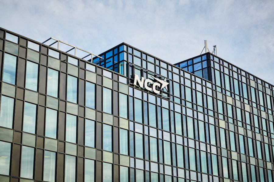 NCC vände till rörelsevinst – vinstmål för året kvarstår - Fasaden Nya huvudkontoret, New office