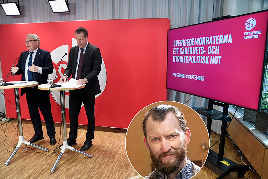 Menar regeringen allvar med att de tror på att det kanske största oppositionspartiet utgör ett säkerhetshot? Det är en otroligt grov anklagelse, skriver Ivar Arpi.