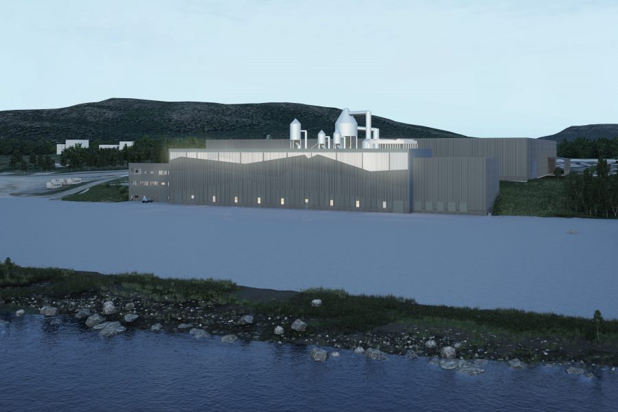 Cinis Fertilizer får starta bygget i Örnsköldsvik - Skiss Cinisfabrik