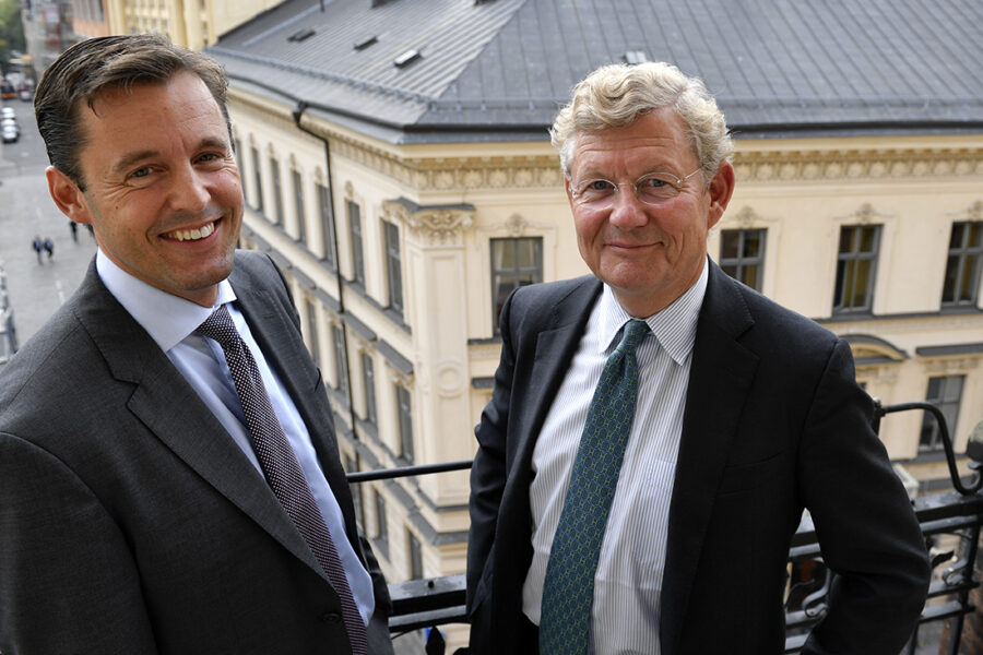 VD och styrelseordföranden i Investor, Johan Forssell och Jacob Wallenberg.