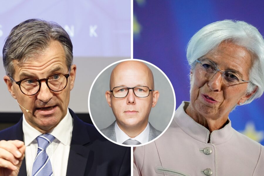 Enlund: Riksbanken har ingen trovärdighet – vi ska akta oss för att hoppa i en galen tunna - lagarde-thedeen