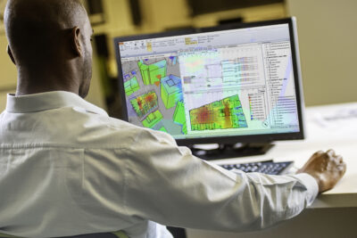 Engineer Working on Computer