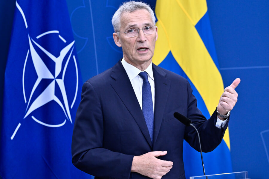 Nato-chefen föreslår militär stödfond på 100 miljarder euro för Ukraina - PRESSTRÄFF KRISTERSSON STOLTENBERG