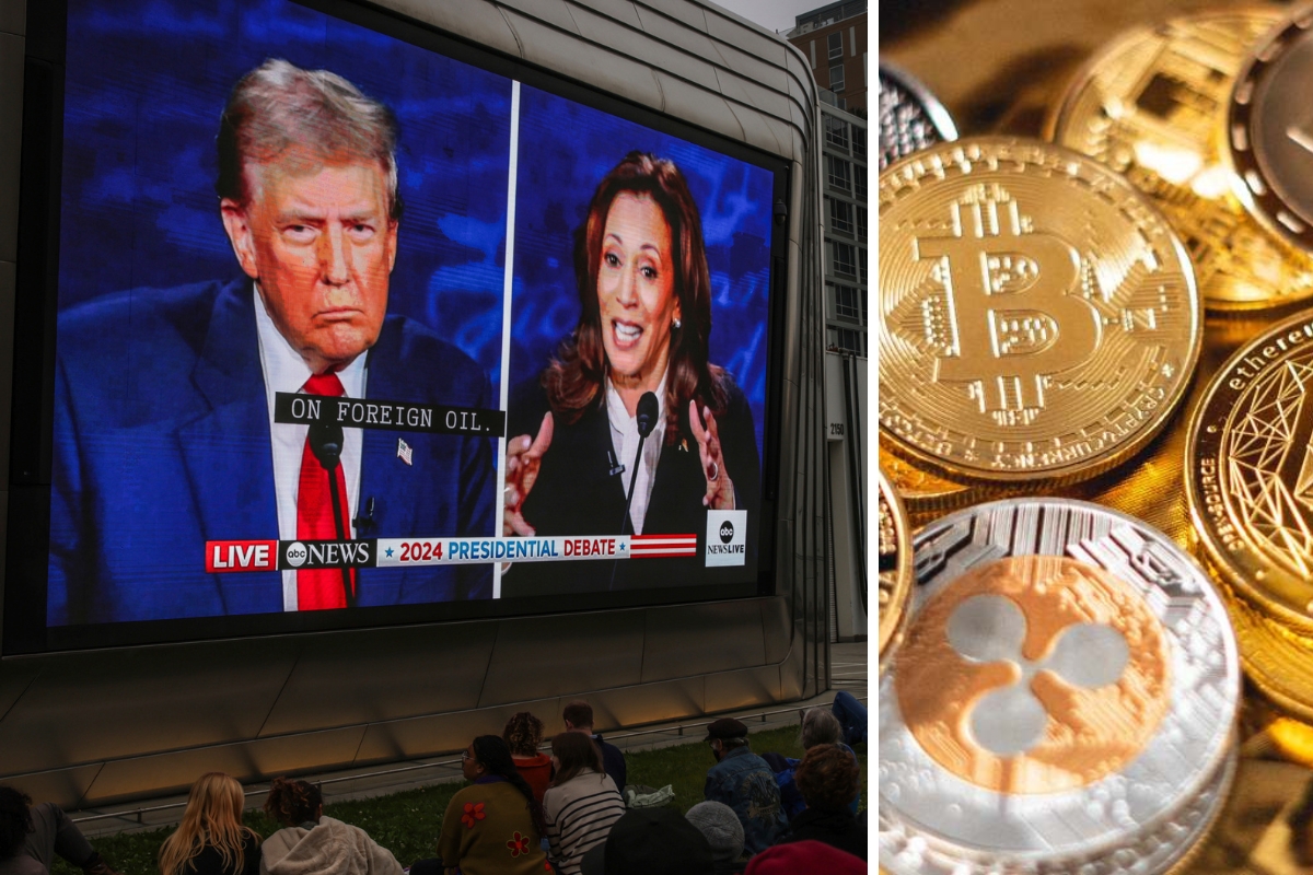 Amerikanska kryptoaktier tappar efter presidentdebatten