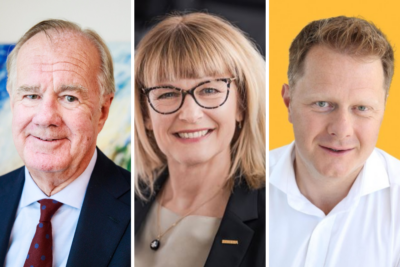 Stefan Persson (H&M), Marie Ekström (Sectra), Jonathan Bean (Sinch)