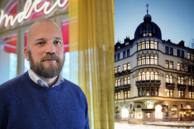 En skäggig Richard Bråse och en anrik gammal fastighet