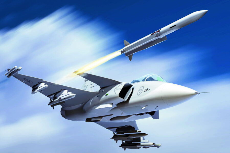 Saab utvecklar obemannat stridsflyg: ”En wingman” - Meteor is an active radar guided beyond-visual-range air-to-air missile (BVRAAM) superior to other missiles of its type, and capable of engaging air targets autonomously, day or night, in all weathers and in harsh electronic warfare environments.