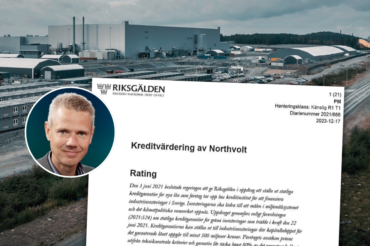 Sandström: Riksgäldens avmaskade kreditvärdering av Northvolt