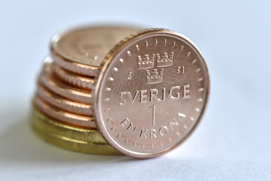 Morgan Stanley spår starkare krona - svensk krona enkrona valuta pengar mynt