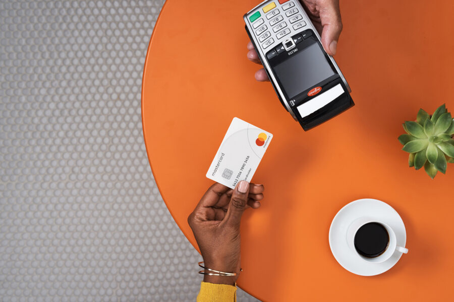 betalning med ett mastercard-kort