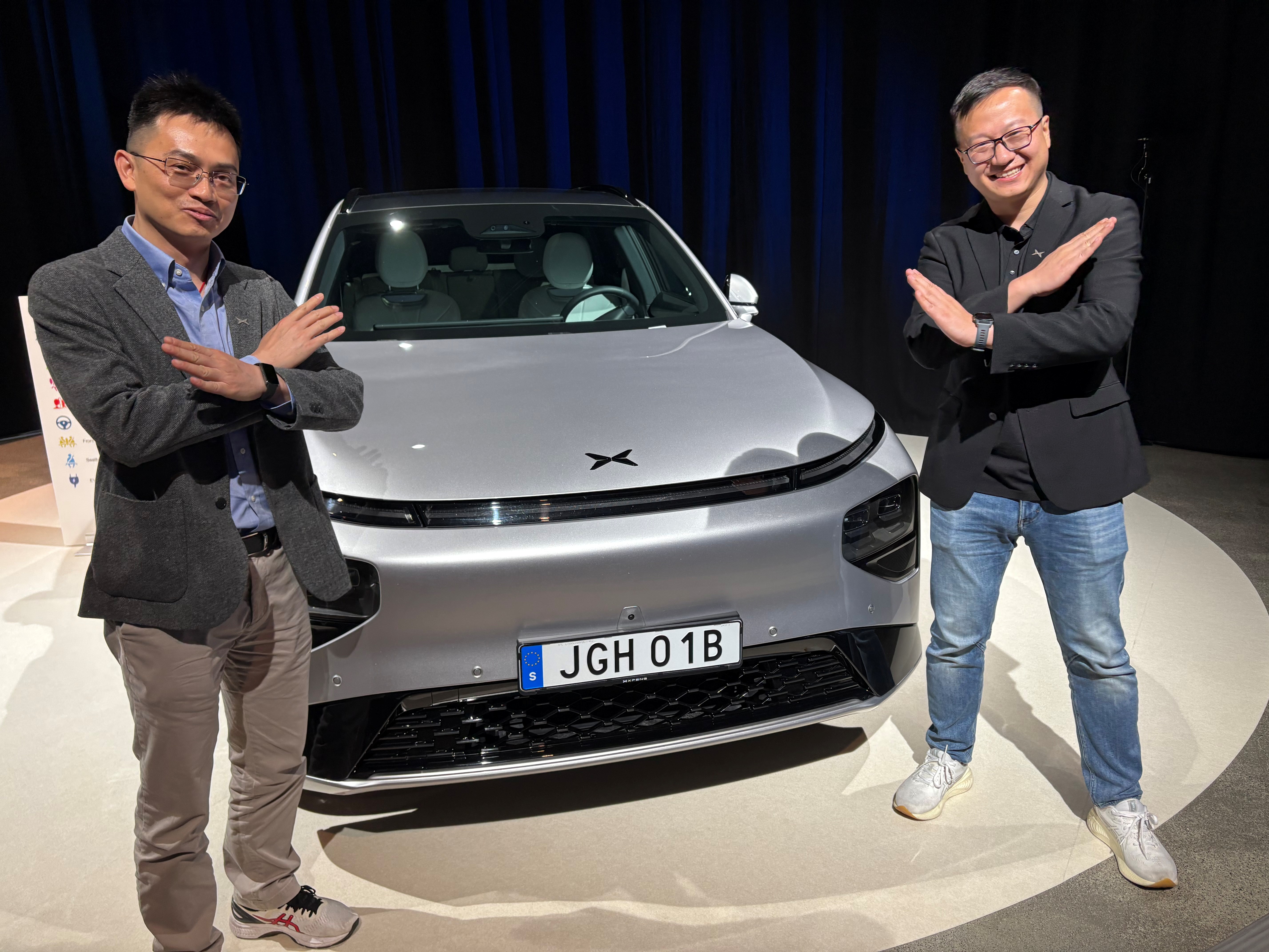 Xpengs representanter på plats under Autolivs kapitalmarknadsdag.
