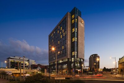 Clayton-Hotel-Cardiff-Exterior-Evening-Sunset-scaled